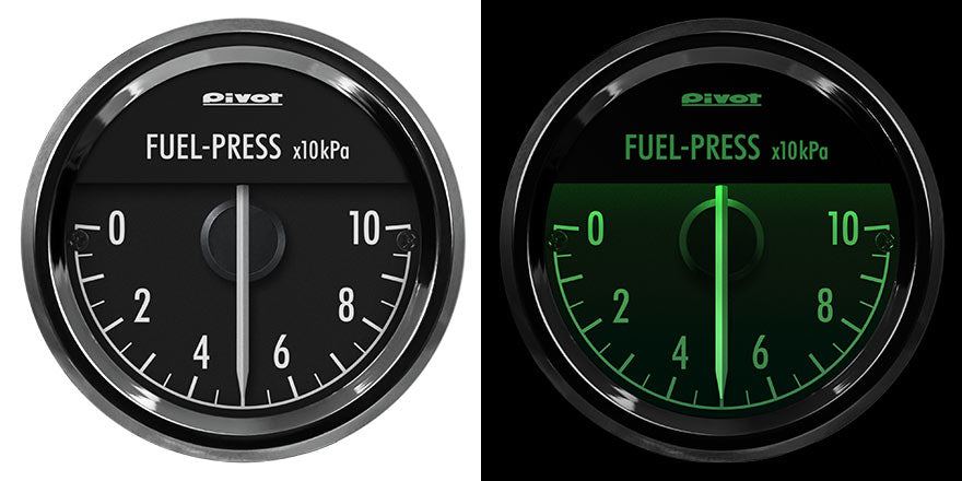 PIVOT STING 52 FUEL PRESSURE GAUGE GREEN LIGHT STFP-5