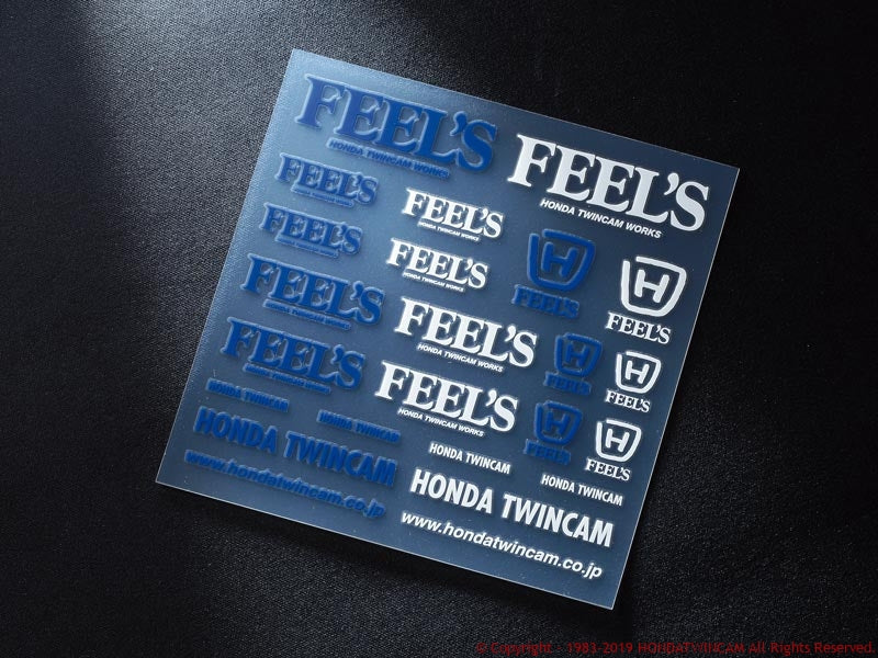 FEEL'S HONDA TWINCAM FEEL'S LOGO STICKER SET FOR  FEELS-00963