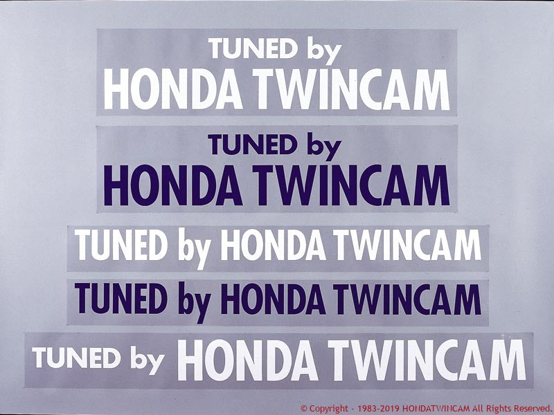 FEEL'S HONDA TWINCAM HONDA TWIN CAM STICKER S WHITE 135MMX655MM FOR  FEELS-00954