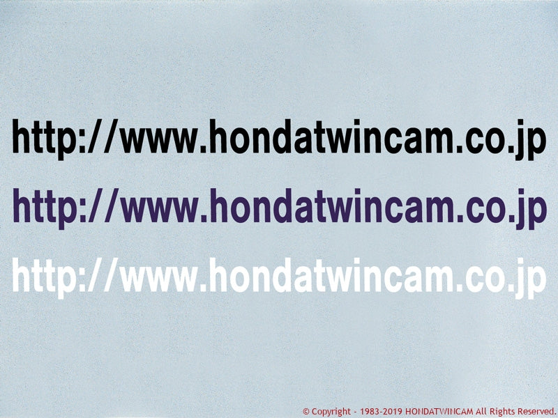FEEL'S HONDA TWINCAM HONDA TWIN CAM URL STICKER WHITE 735MMX50MM FOR  FEELS-00960