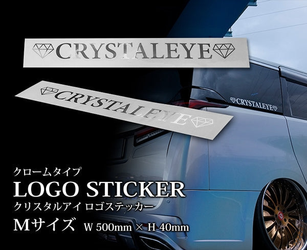 CRYSTAL EYE CRYSTALEYE LOGO STICKER CHROME TYPE MEDIUM (M) WIDTH 500MM FOR  H052SU