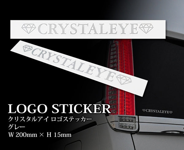 CRYSTAL EYE CRYSTALEYE LOGO STICKER SMALL (S SIZE) WIDTH 200MM GRAY FOR  H047SU