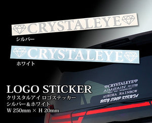 CRYSTAL EYE CRYSTALEYE LOGO STICKER SMALL (S SIZE) WIDTH 250MM SILVER FOR  H041SU