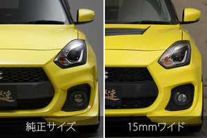 CHARGE SPEED 15MM WIDE FRONT FENDER WITH DUCT FRP FOR SUZUKI SWIFT SPORT ZC33S CAHRGESPEED-00012
