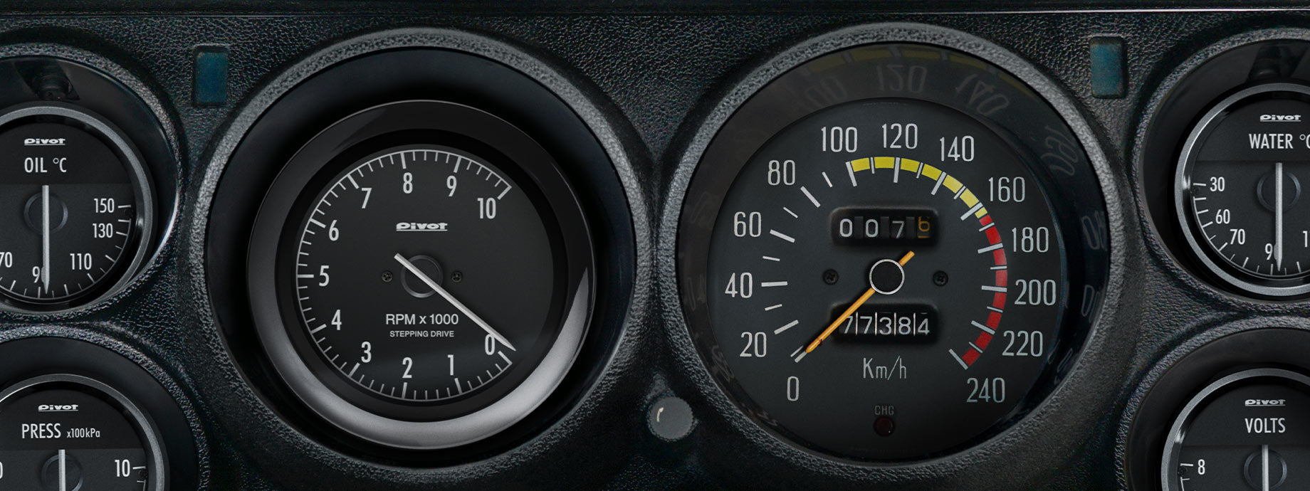 PIVOT STING 80 TACHOMETER GAUGE GREEN LIGHT STT-8