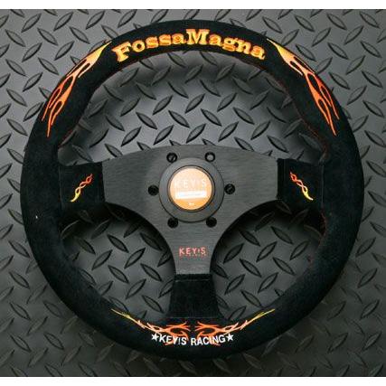 KEY'S RACING FOSSA MAGNA STEERING WHEEL 350 FLAT SUEDE SW01071