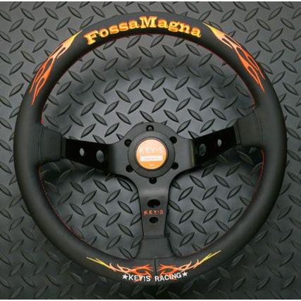 KEY'S RACING FOSSA MAGNA STEERING WHEEL 330 DEEP BLACK SW01078