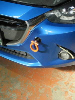 KAWAI WORKS FRONT TYPE FOLDABLE TOW HOOK FOR MAZDA DEMIO DJ5 3 S MA0480-RFF-88