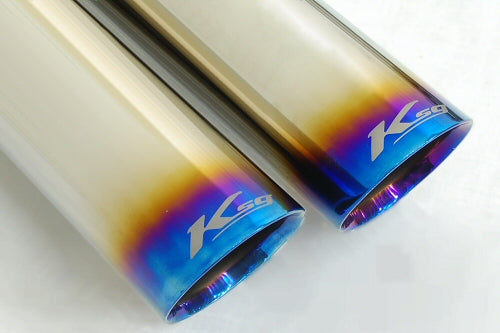 KREISSIEG FIRST CAT-BACK F1 SOUND VALVETRONIC EXHAUST SYSTEM TITANIUM FLOATING CURL TAIL SANDBLASTED KSG LOGO MARK FOR BMW E85 E86 Z4M BME85-02-TITANIUM
