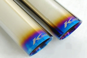 KREISSIEG FIRST CAT-BACK F1 SOUND VALVETRONIC EXHAUST SYSTEM TITANIUM FLOATING CURL TAIL SANDBLASTED KSG LOGO MARK FOR BMW E85 E86 Z4M BME85-02-TITANIUM