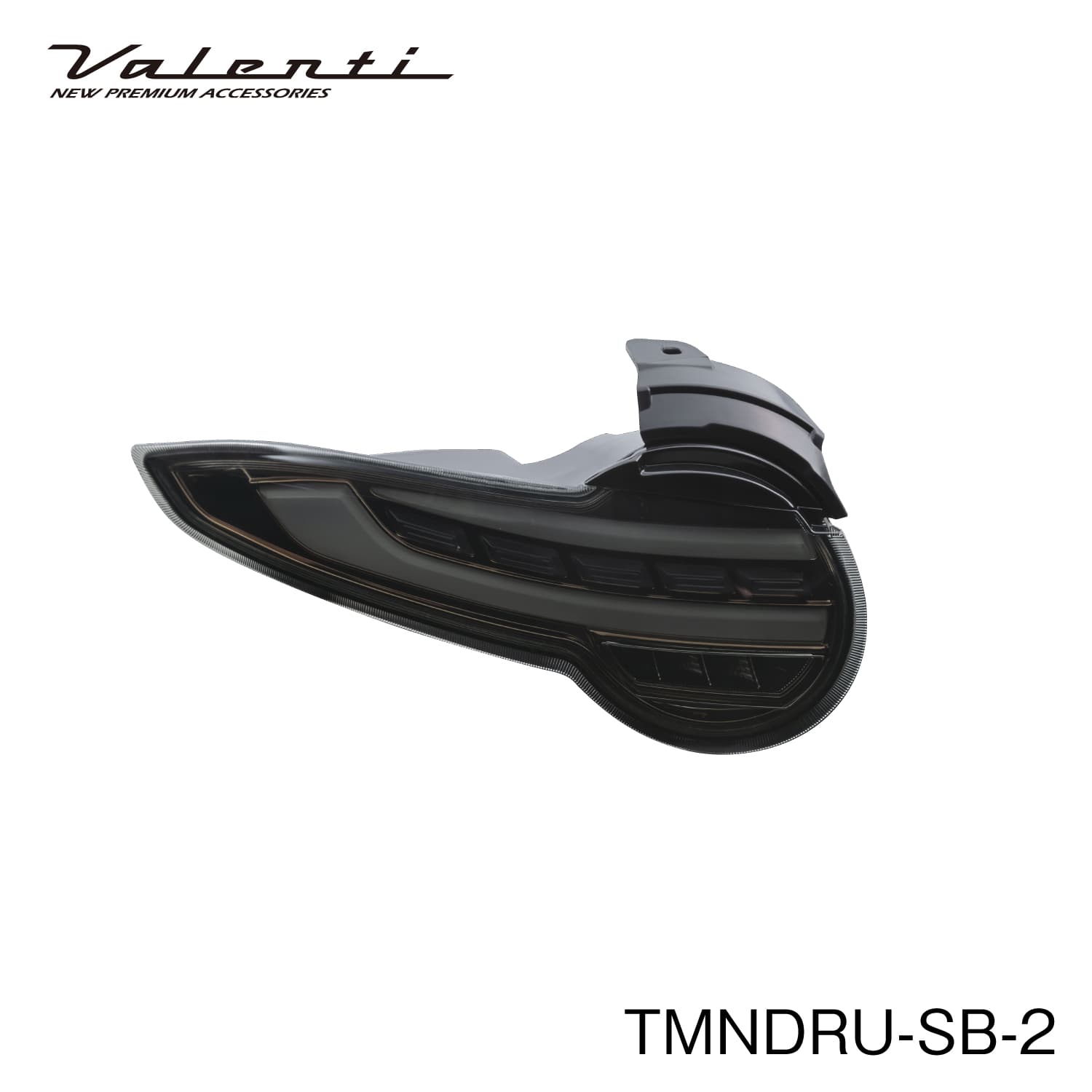 VALENTI JEWEL LED TAIL LAMP ULTRA LIGHT SMOKE BLACK CHROME FOR MAZDA ND ROADSTER TMNDRU-SB-2