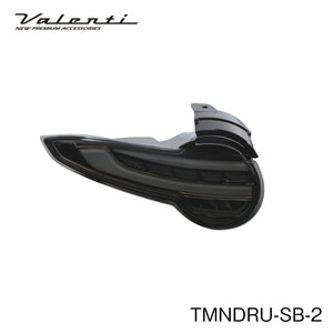 VALENTI JEWEL LED TAIL LAMP ULTRA LIGHT SMOKE BLACK CHROME FOR MAZDA ND ROADSTER TMNDRU-SB-2