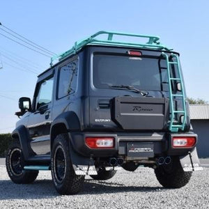 ROSSO MODELLO LAIZA REAR DRESS COVER WITH ROSSO LOGO BLACK FOR SUZUKI JIMNY SIERRA JB74W LAZ-RDC-LBB