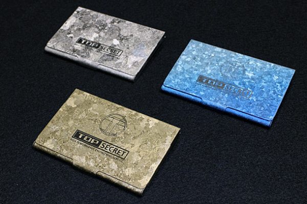TOP SECRET TITANIUM CARD CASE SILVER FOR  TOP-SECRET-00348