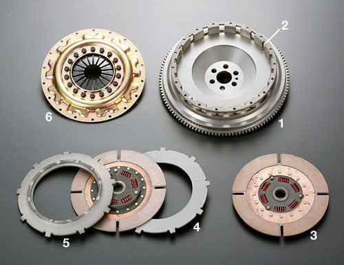 OSGIKEN TS SERIES TWIN PLATE CLUTCH KIT OH A SET FOR TOYOTA SUPRA JZA70 1JZ-GTE TS2CD-JZA70-OH-A-SET