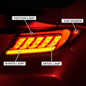 VALENTI JEWEL LED TAIL LAMP ULTRA LIGHT SMOKE BLACK CHROME FOR TOYOTA GR8 ZN8 SUBARU BRZ ZD8 TT86GRZU-SB-1