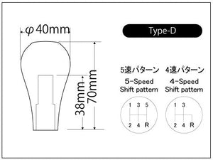 LAILE BEATRUSH JURACON GEAR KNOB TYPE D 5 16 18UNC 4S BLACK For ROVER MINI XN12 A90516B-D