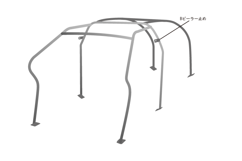 OKUYAMA DASH ROLL CAGE STEEL 6P For NISSAN SKYLINE ER34 UO710-119-0