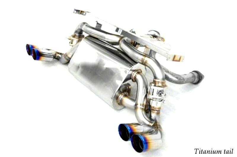 KREISSIEG F1 SOUND VALVETRONIC EXHAUST SYSTEM ULTIMATE VER. TITANIUM FLOATING CURL TAIL SANDBLAST KSG LOGO MARK FOR FERRARI F355 M2.7 F355-15-TITANIUM-M27