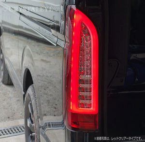 CRYSTAL EYE FIBER FULL LED TAIL V1 RED CLEAR (RC) FOR TOYOTA HIACE 200  S147-RC