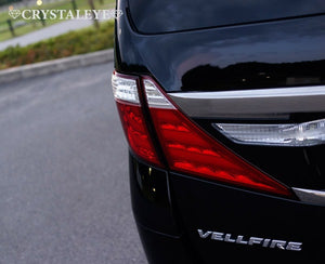 CRYSTAL EYE FIBER FULL LED TAIL LAMP V2 RED CLEAR (RC) FOR TOYOTA VELLFIRE 20 ALPHARD 20 ALL MODELS EARLY LATE HYBRID COMPATIBLE J170-RC