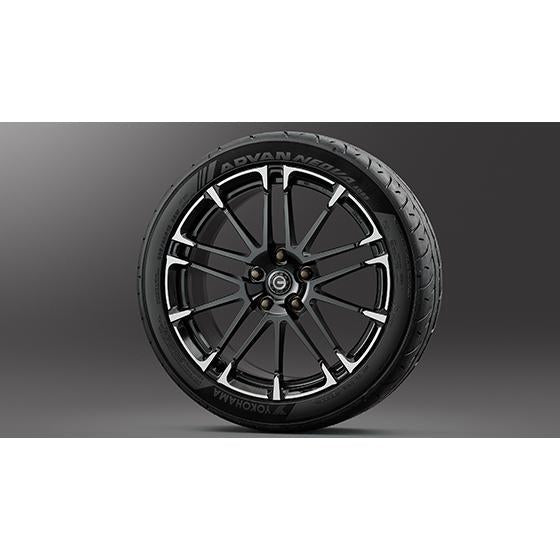 TRD GR 18 INCH FORGED ALUMINUM WHEEL AND TIRE SET BLACK AND POLISHED FOR TOYOTA GR YARIS 16 SERIES MS214-52041