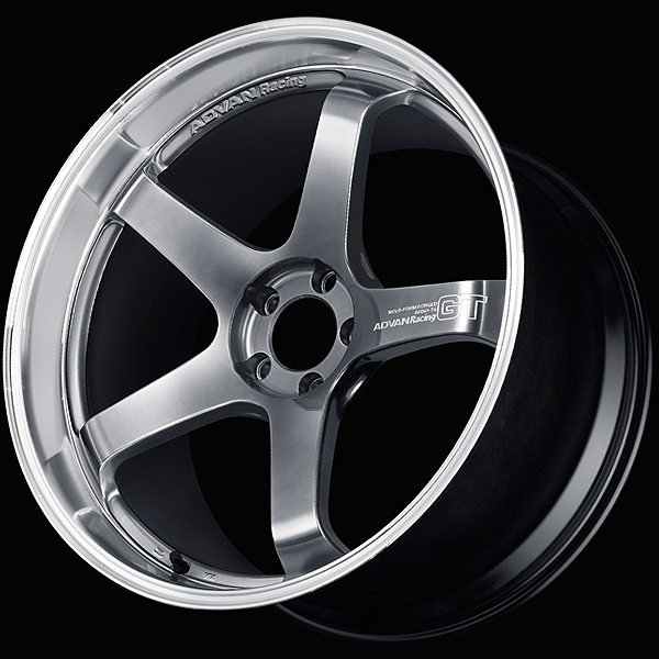 YOKOHAMA ADVAN RACING GT -PREMIUM VERSION- FOR JAPANESE CARS 19X9.0J 5(M14)X112 25 MPBP MACHINING - HYPER PLATINUM BLACK + MACHINING LOGO YOKOHAMA-ADVAN-03356