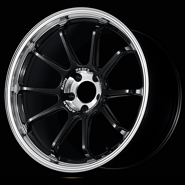 YOKOHAMA ADVAN RACING RZ-DF2 FOR JAPANESE CARS 19X8.5J 5X100 45 DRTB DIAMOND CUT - RACING TITANIUM BLACK YOKOHAMA-ADVAN-00409