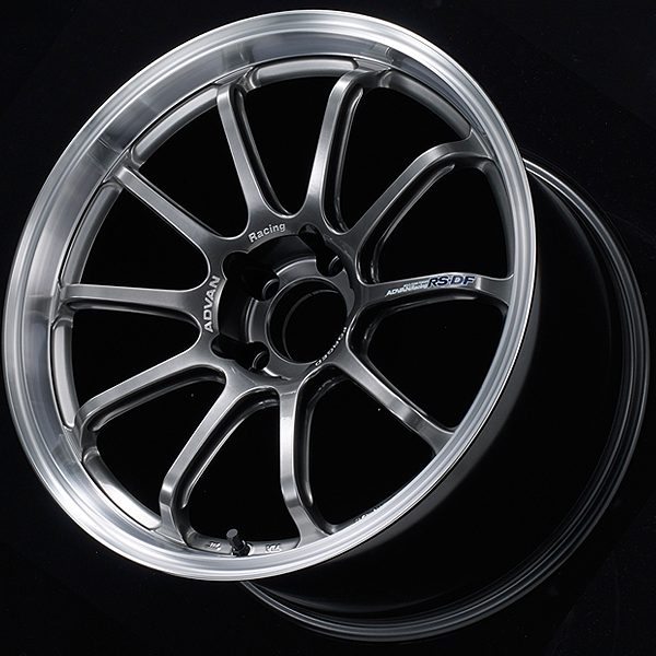 YOKOHAMA ADVAN RACING RS-DF PROGRESSIVE FOR JAPANESE CARS 18X9.5J 5(M14)X114.3 22 MHB MACHINING - RACING HYPER BLACK YOKOHAMA-ADVAN-04205