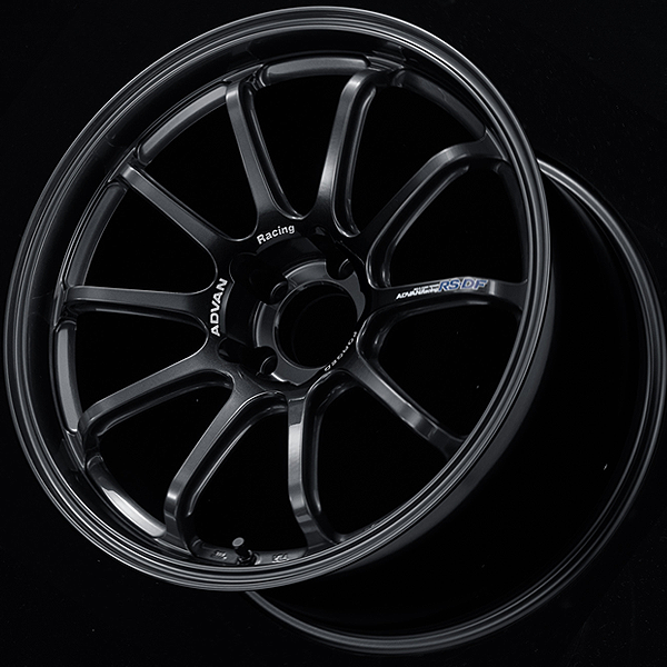 YOKOHAMA ADVAN RACING RS-DF PROGRESSIVE FOR JAPANESE CARS 18X10.0J 5(M14)X114.3 22 TBK RACING TITANIUM BLACK YOKOHAMA-ADVAN-04226