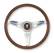 NARDI CLASSIC WOOD LINE WOOD & POLISHED SPOKES 340MM STEERING WHEEL N340