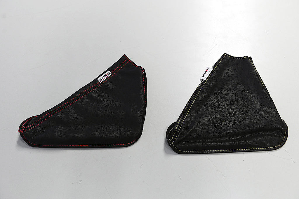TOP SECRET HANDBRAKE BOOTS GOLD STITCHING FOR NISSAN SKYLINE GT-R BNR34 TOP-SECRET-00360