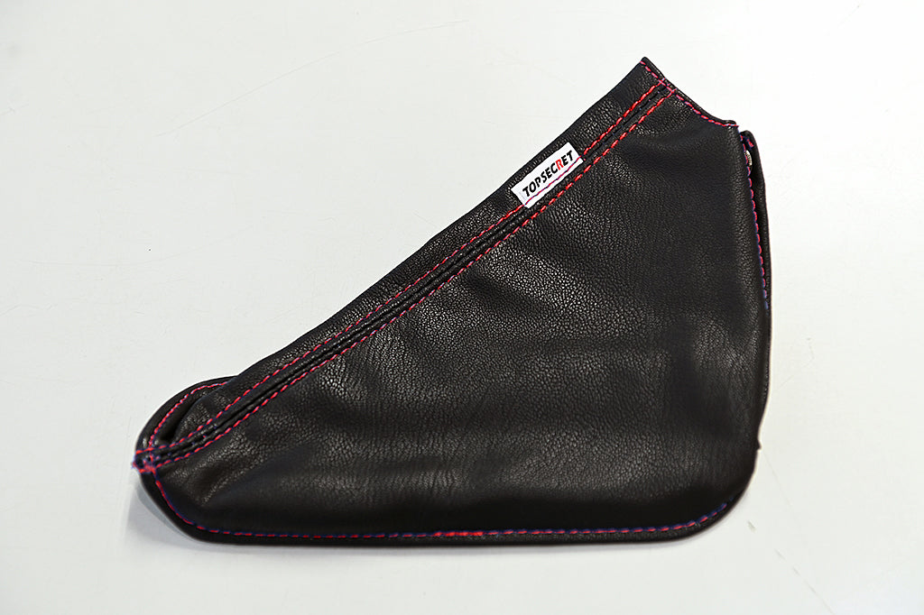 TOP SECRET HANDBRAKE BOOTS RED STITCHING FOR NISSAN SKYLINE GT-R BCNR33 TOP-SECRET-00365