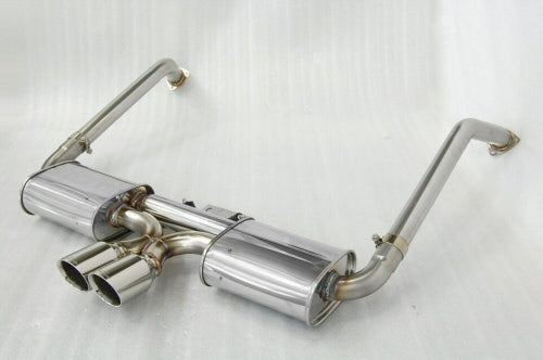 KREISSIEG FIRST CAT-BACK F1 SOUND EXHAUST SYSTEM WONDERWOLF VER. STAINLESS STEEL BILLET FLOATING CURL TAIL SANDBLASTED KSG LOGO MARK 6SP EARLY MODEL FOR PORSCHE 987 BOXSTER ZENKI  P987B-06-STAINLESSBILLET-6SP