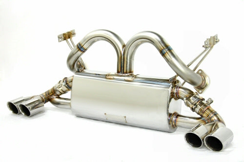 KREISSIEG F1 SOUND EXHAUST SYSTEM WONDERWOLF VER. STAINLESS STEEL FLOATING CURL TAIL SANDBLASTED KSG LOGO MARK FOR FERRARI 348 TS FERRARI 348 TB F348-11-STAINLESS-TS-TB