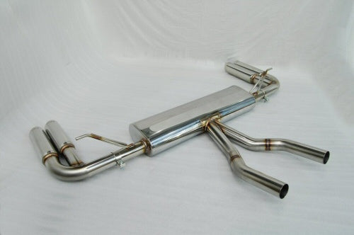 KREISSIEG CAT-BACK F1 SOUND EXHAUST SYSTEM WONDERWOLF VER. STAINLESS STEEL FLOATING CURL TAIL SANDBLASTED KSG LOGO MARK S MODEL FOR PORSCHE 955 CAYENNE S  PCAYS-06-STAINLESS-S