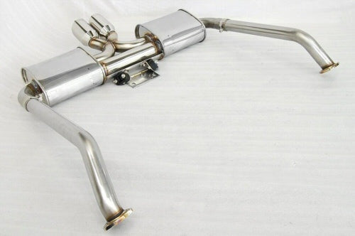 KREISSIEG FIRST CAT-BACK F1 SOUND EXHAUST SYSTEM WONDERWOLF VER. STAINLESS STEEL BILLET FLOATING CURL TAIL SANDBLASTED KSG LOGO MARK 6SP EARLY MODEL FOR PORSCHE 987 BOXSTER ZENKI  P987B-06-STAINLESSBILLET-6SP