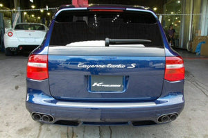 KREISSIEG CAT-BACK F1 SOUND EXHAUST SYSTEM WONDERWOLF VER. STAINLESS STEEL FLOATING CURL TAIL SANDBLASTED KSG LOGO MARK S MODEL FOR PORSCHE 957 CAYENNE S  PCAYT-06-STAINLESS-S