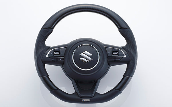 GREDDY STEERING BLACK CARBON RED STITCH FOR SUZUKI SWIFT ZC33S ZC13S ZC43S ZC53S ZD53S ZC83S ZD83S 16690006