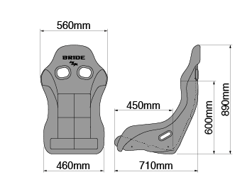 BRIDE ZETA IV RACING MIKU 2024 VER. WHITE FRP SILVER SHELL SEAT HA1RM3