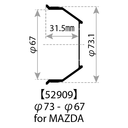WEDS HUB CENTRIC CENTER CAP TYPE-I Φ73-67 52909